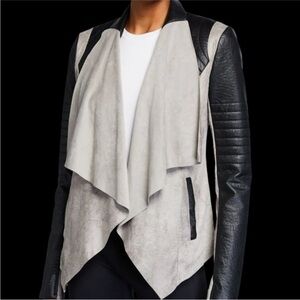 Blanc Noir Drape Front Jacket